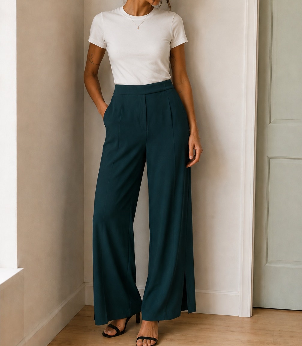 Veronika Maine Wide Leg Pants Tailored Career Trousers Office Retro Us 10 Aus 14